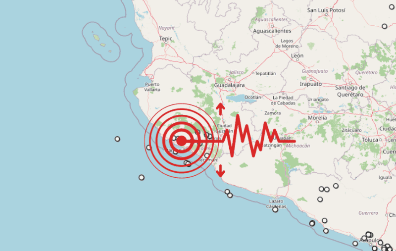 &nbsp;Sismo en Jalisco. ESPECIAL / SSN