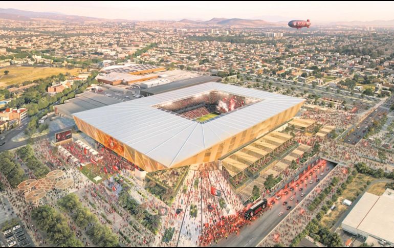 El nuevo estadio del Atlas será construido con la mira puesta en 2030. Buscará que sea la base para fortalecer las finanzas y competitividad del club. ESPECIAL