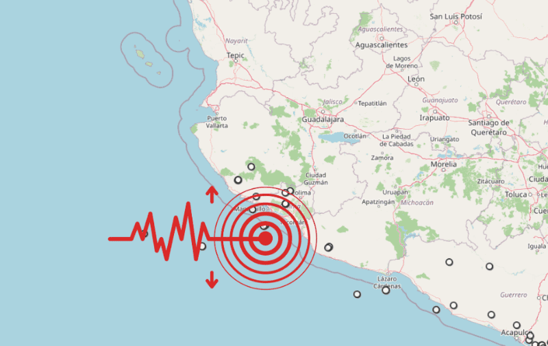 &nbsp;Sismo en Colima. ESPECIAL / SSN