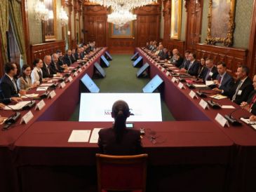 En redes sociales, Sheinbaum detalló que al encuentro acudieron integrantes de la Cámara de Comercio de EU. X/@Claudiashein