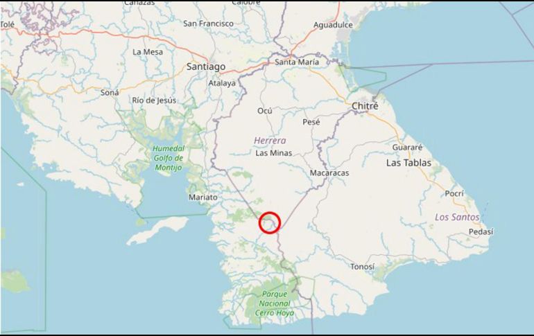 Imagen difundida en la cuenta en X @igcpanamaup del Instituto de Geociencias de la Universidad de Panamá del epicentro de un terremoto de 7.6 de magnitud que sacudió este viernes el sureste de Panamá. EFE/ @igcpanamaup