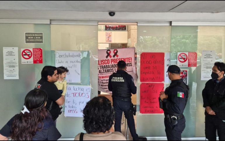 Las protestas realizadas en la ciudad forman parte de las manifestaciones que se realizan a nivel nacional por empleados del IMSS. ESPECIAL