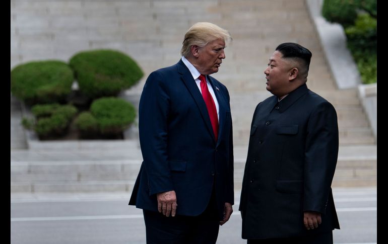 Aunque Trump y Kim Jong-un no se ven cara a cara desde el 2019, la posibilidad de que esto ocurra siempre está presente. AFP/ARCHIVO