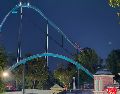 Una montaña rusa de Six Flags en Georgia el lunes 12 de octubre de 2026 en Austell, Georgia. AP/E. Megnien