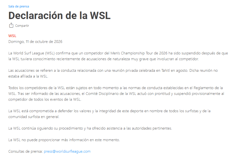 ESPECIAL / World Surf League&nbsp;