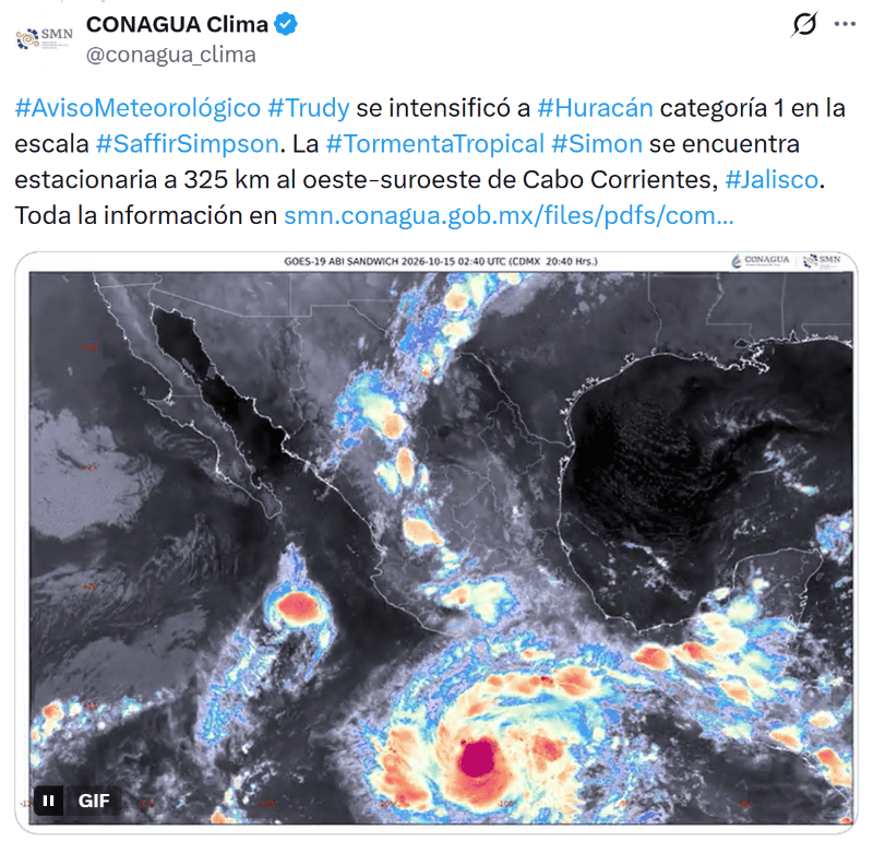 X / &nbsp;@conagua_clima