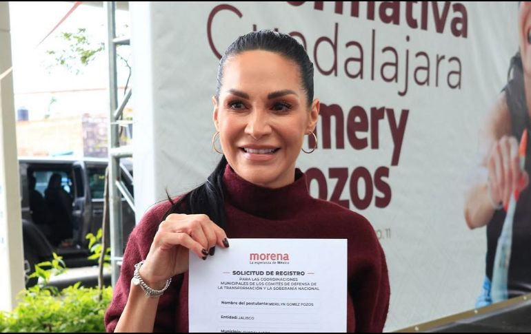 Mery Pozos obtuvo su acta de registro en espera de que Morena tome las decisiones debidas de cara a la contienda electoral de 2027. ESPECIAL
