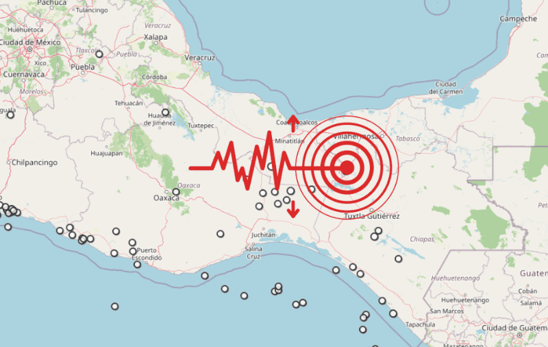 &nbsp;Sismo en Tabasco. ESPECIAL / SSN