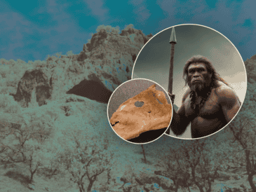 El lugar estaba situado dentro de la cueva, justo detrás de un gran bloque de piedra vertical que los neandertales probablemente usaban como referencia. EFE / G. Barker