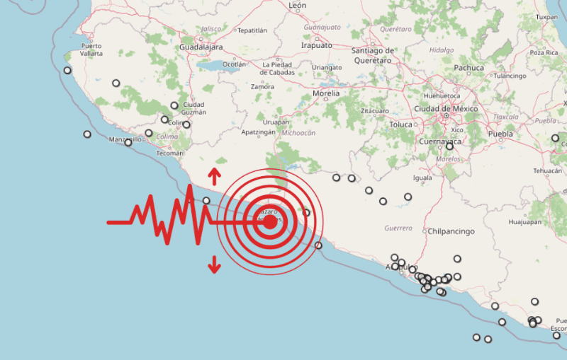 Sismo en Michoacán. ESPECIAL / SSN&nbsp;