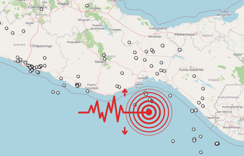 &nbsp;Sismo en Oaxaca. ESPECIAL / SSN