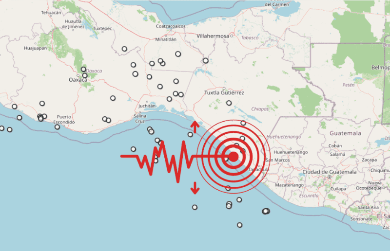 &nbsp;Sismo en Chiapas. ESPECIAL / SSN