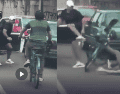 El video viral muestra que la agresión física terminó tan rápido como empezó, sin que los testigos presenciales intervinieran de manera directa para separar a los dos hombres involucrados en la riña. ESPECIAL