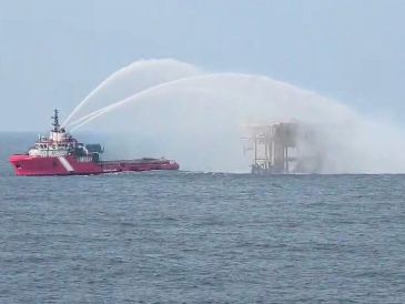 La instalación incendiada pertenece al complejo Abkatún-Pol-Chuc, en la Sonda de Campeche. X/Pemex