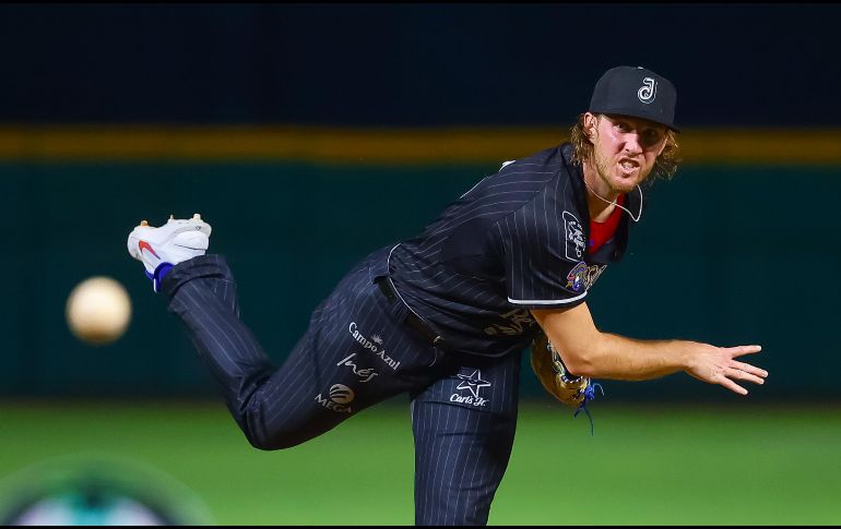 Patrick Murphy obtuvo su segunda victoria de la temporada en una apertura en la que lanzó cinco entradas con dos ponches, dos bases por bolas y dos hits. CORTESÍA/Charros de Jalisco
