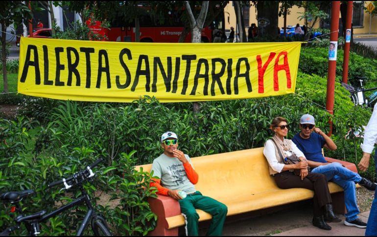 La movilización optó por permanecer en el parque, bajo la premisa de recuperar este espacio tras las obras de rehabilitación del Gobierno de Guadalajara previas al Mundial. EL INFORMADOR/ J. Acosta