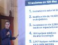 Sheinbaum y el director general del IMSS presentaron un plan emergente compuesto por 12 acciones que se ejecutará en un plazo de 120 días. SUN / L. Camacho