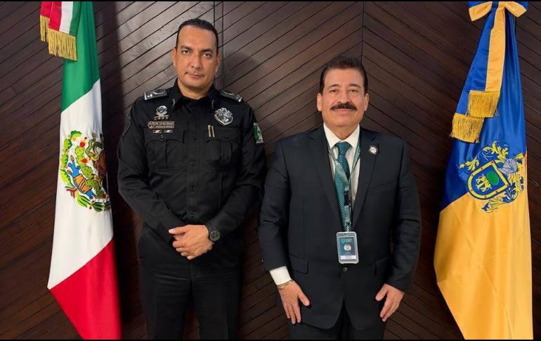 Jesús Salazar Zazueta, director del Observatorio de Seguridad Ciudadana PRO México, y Juan Pablo Hernández González, secretario de Seguridad del Estado de Jalisco. ESPECIAL