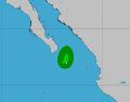 Se prevé que "Vance" cumpla su transición a un ciclón post-tropical o baja presión remanente en las próximas horas. EFE/NOAA-NHC