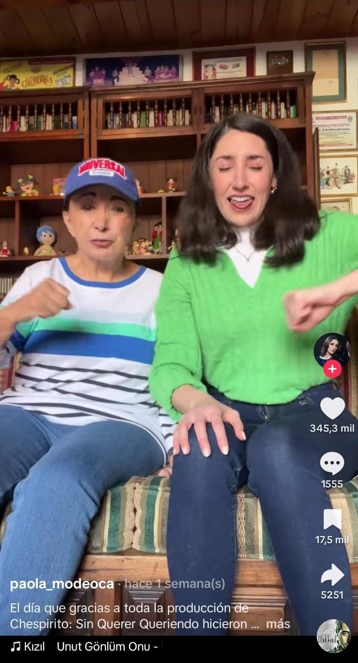 El momento fue apreciado y compartido por las y los seguidores de ambas profesionales del histrionismo y circula en diversas redes sociales. TIKTOK / @paola_modeoca