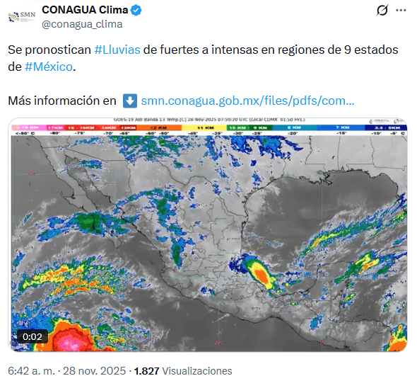  X / @conagua_clima
