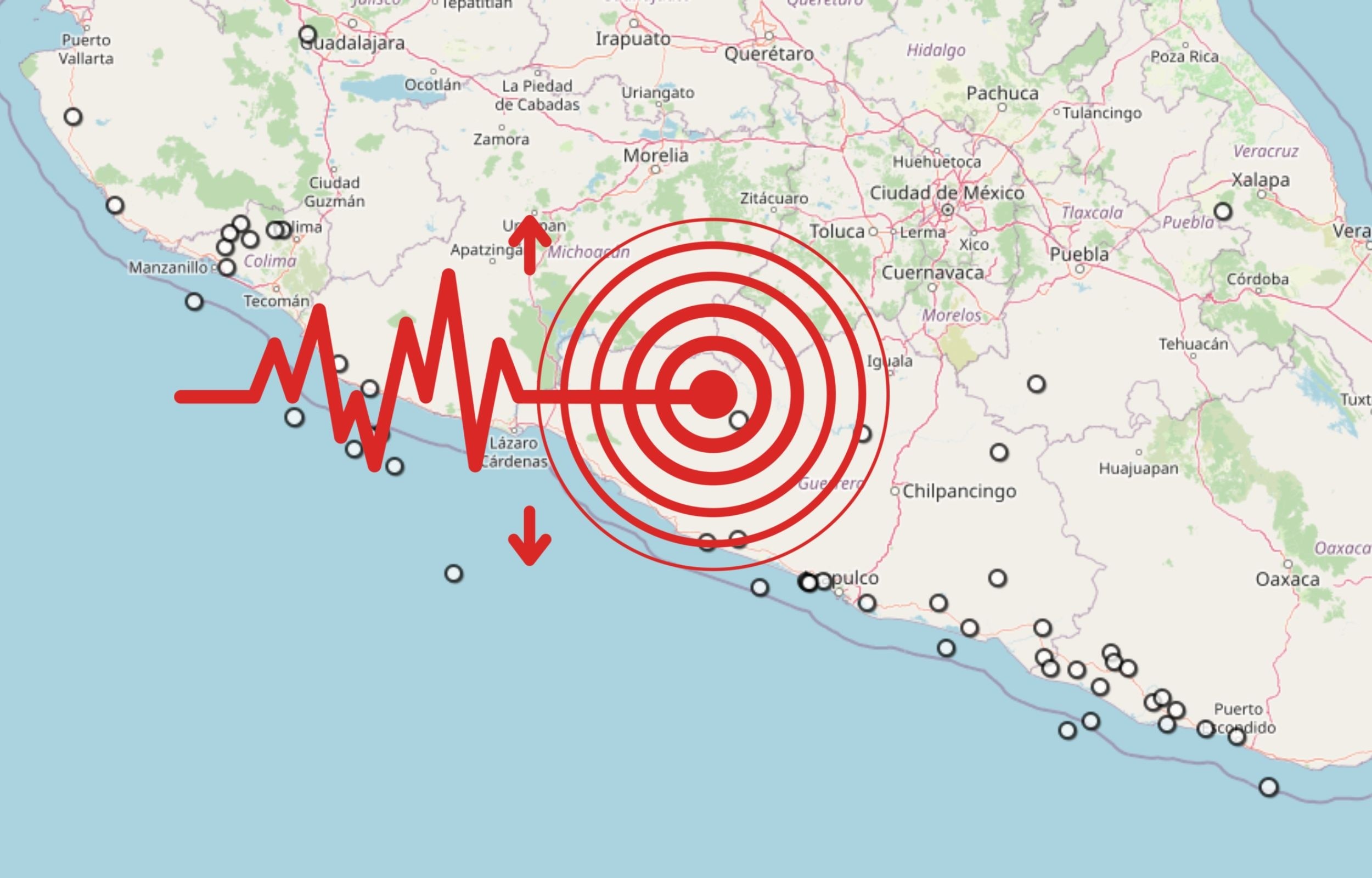 &nbsp;Sismo en Guerrero. ESPECIAL / SSN
