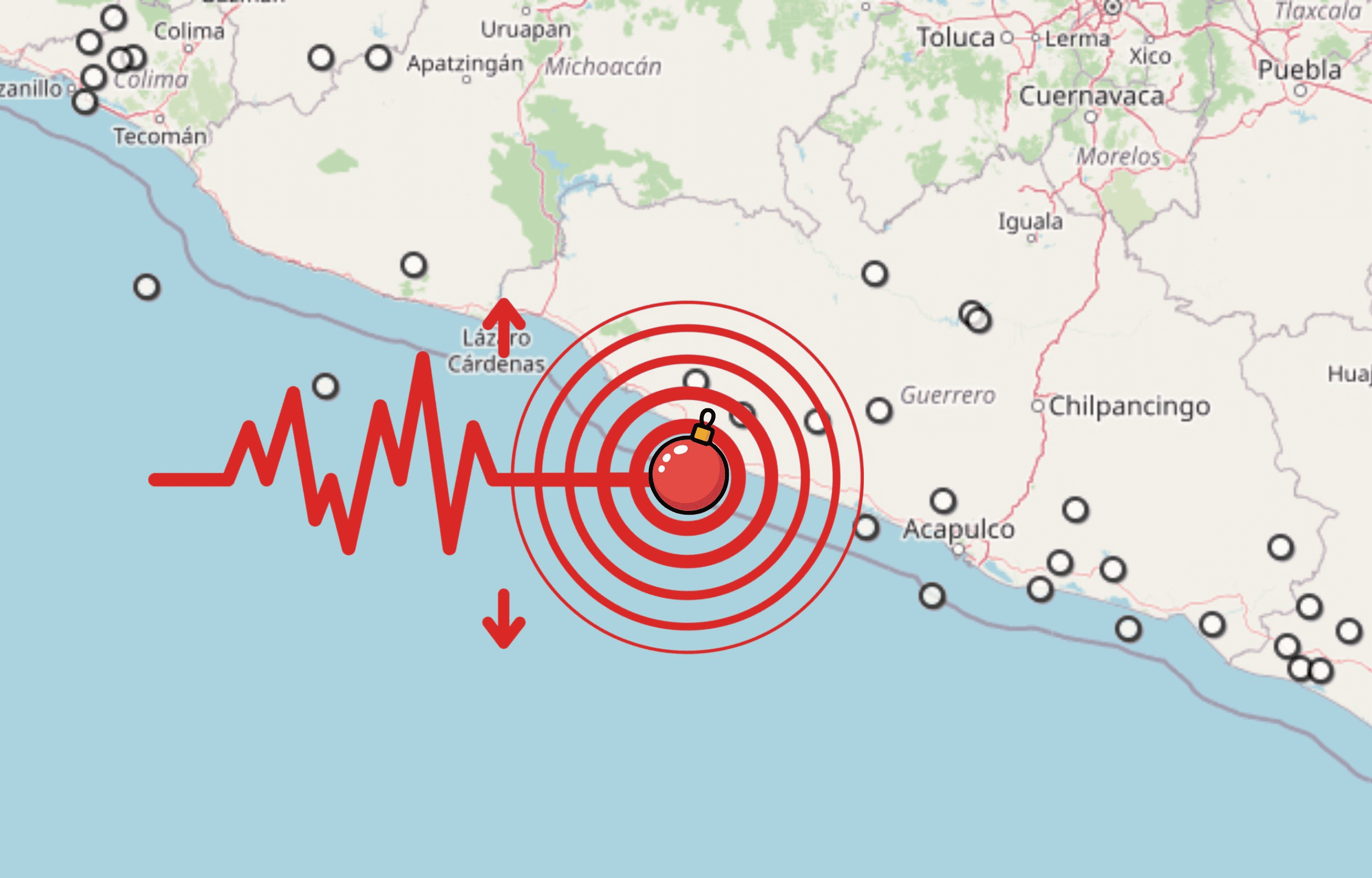  Sismo en Guerrero. ESPECIAL / SSN
