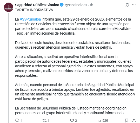 X / @sspsinaloa1&nbsp;