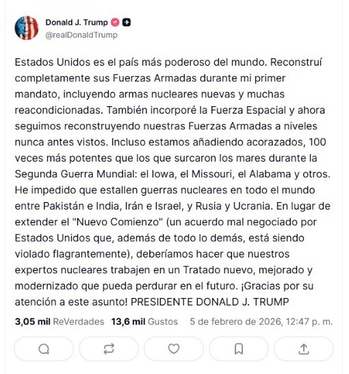 &nbsp;TRUTH SOCIAL/@realDonaldTrump