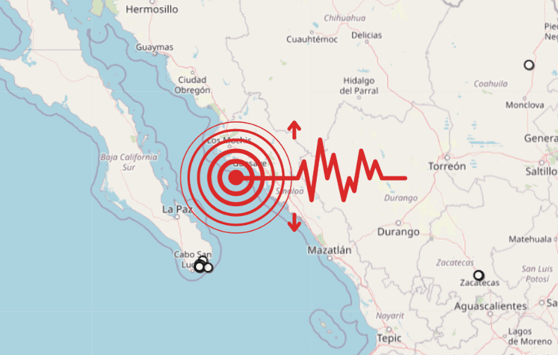 Sismo en Sinaloa. ESPECIAL / SSN&nbsp;