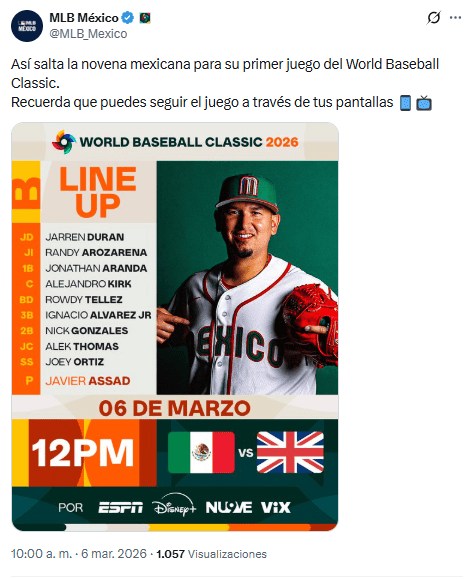 X / @MLB_Mexico&nbsp;