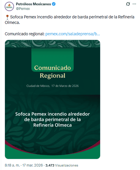 X / @Pemex&nbsp;