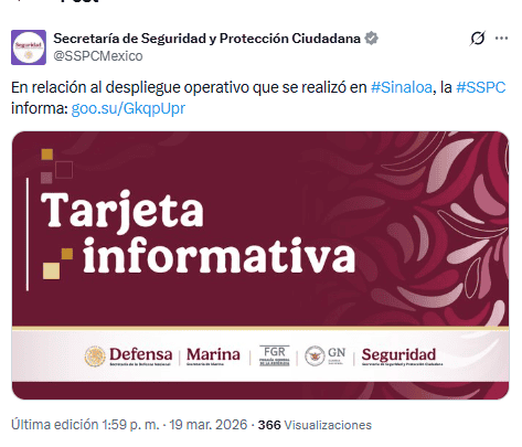 X / @SSPCMexico&nbsp;