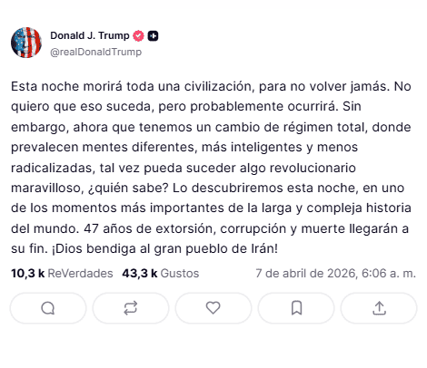 Truth Social / @realDonaldTrump&nbsp;