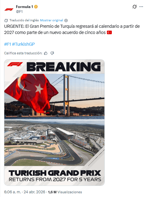 X / @F1&nbsp;