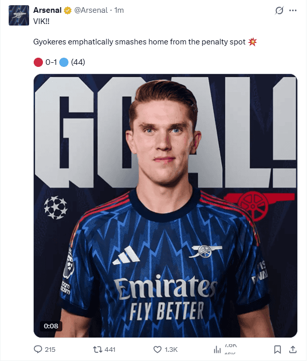 &nbsp;X / @Arsenal
