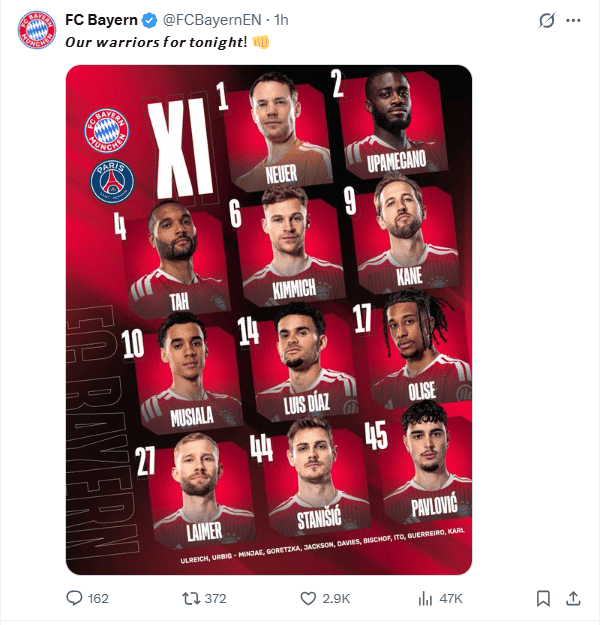 &nbsp;X / @FCBayernEN