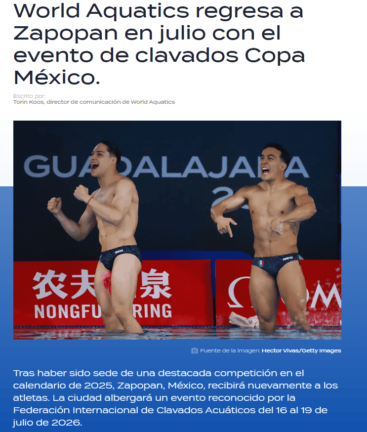 ESPECIAL / World Aquatics&nbsp;