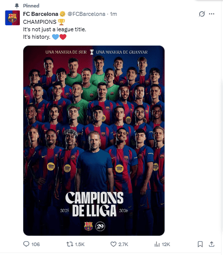 &nbsp;X / @FCBarcelona