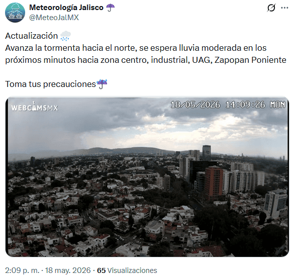 &nbsp;X / @MeteoJalMX
