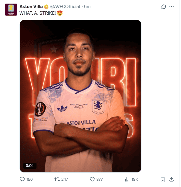 X / @AVFCOfficial&nbsp;