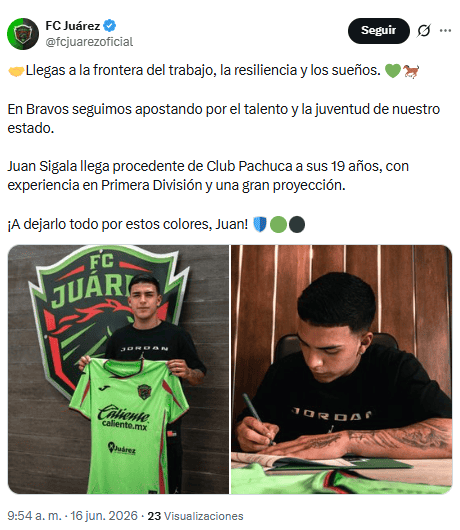 X / @fcjuarezoficial&nbsp;