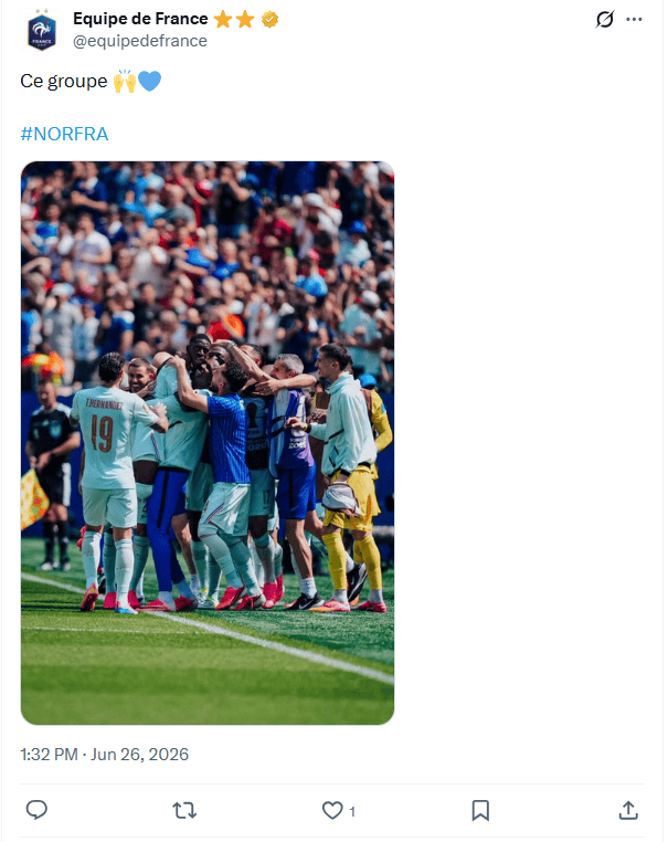&nbsp;X / @equipedefrance