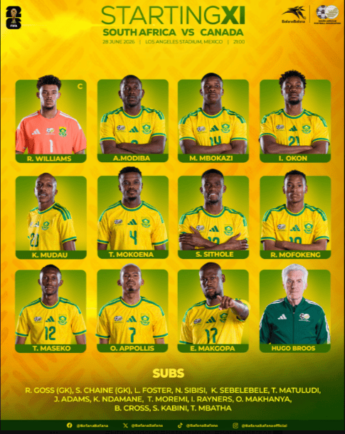 &nbsp;X / @BafanaBafana