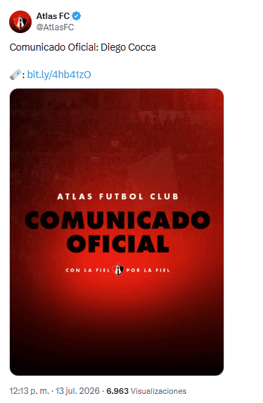 X / @AtlasFC&nbsp;