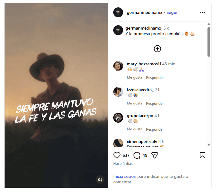 INSTAGRAM/@germanmedinamx &nbsp;