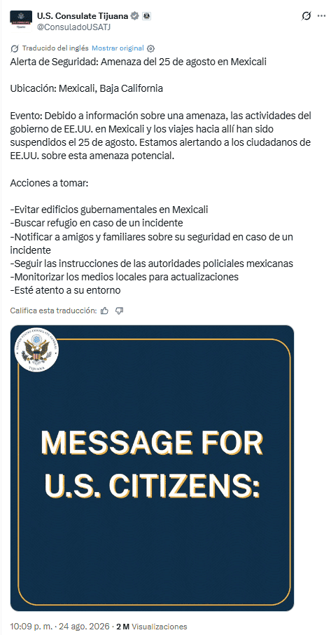 X / @ConsuladoUSATJ&nbsp;
