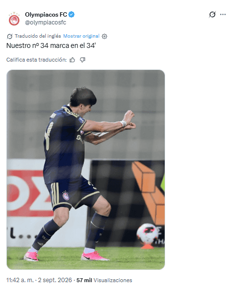 X / @olympiacosfc&nbsp;