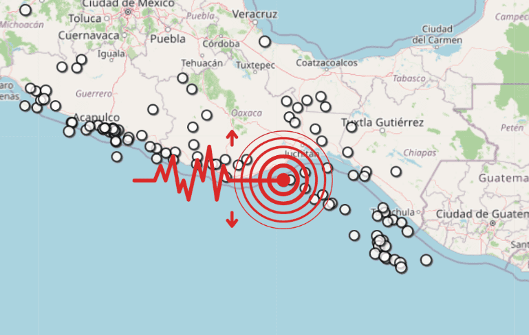 &nbsp;Sismo en Oaxaca. ESPECIAL / SSN
