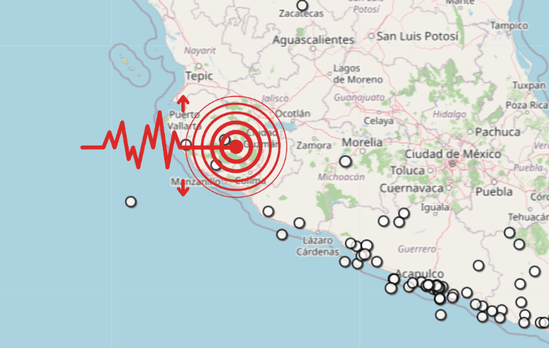 &nbsp;Sismo en Jalisco. ESPECIAL / SSN